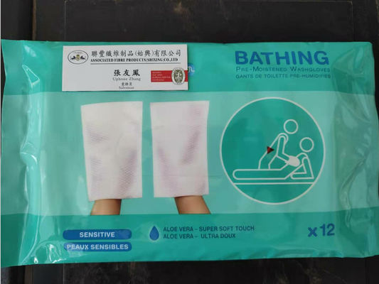 Het baden van pre-Bevochtigd Wassend Handschoenaloë Vera Super Soft Touch