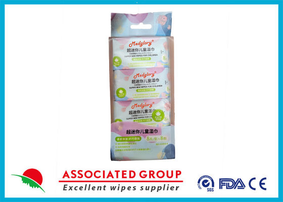8 stuks Super Mini Baby Wipes met Aloë Vera Extract