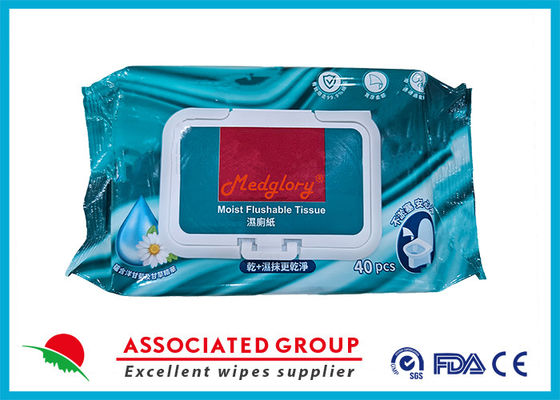Neerspoelbare natte wc-doekjes (3 x 40 tel) gemaakt van plantaardige vezels ingegoten met kamille en zoethout extract