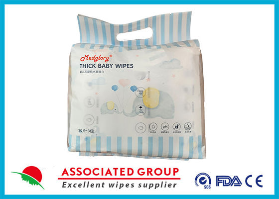 Dikke, zuivere babydoekjes met water, zachte, geurvrije, hypoallergene en ongeparfumeerde 60