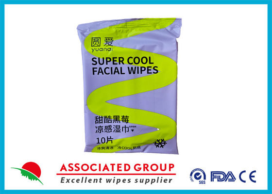 Yuanai Sweet Cool Blackberry Wipes Persoonlijke reiniging Volwassenen Wipes Alcoholvrij, hypoallergeen